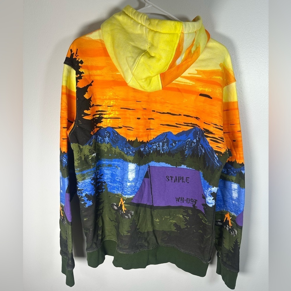 Staple Pigeon Camp Hoodie Unisex Colorful Streetwear Size Large - Picture 2 of 8